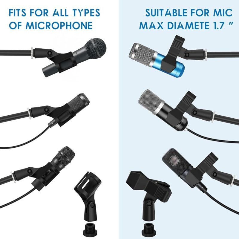 K KASONIC Soporte para Micrófono Trípode Plegable y Ajustable - Imagen 6