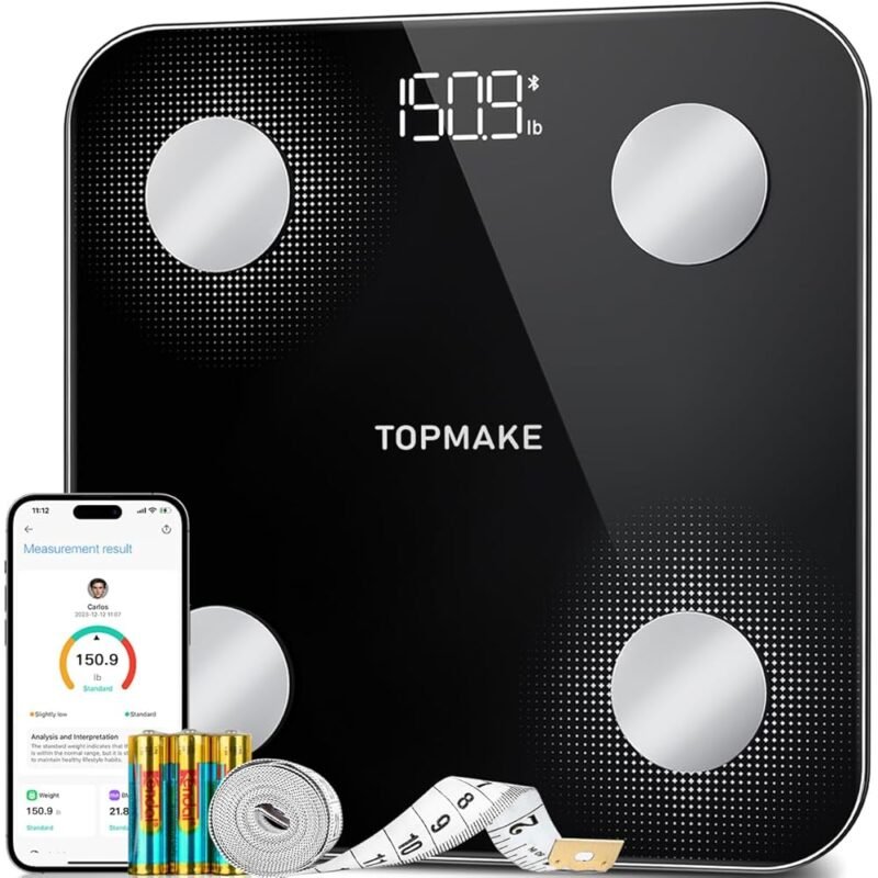 TOPMAKE Báscula Digital de Baño 2024 Análisis Composición Corporal