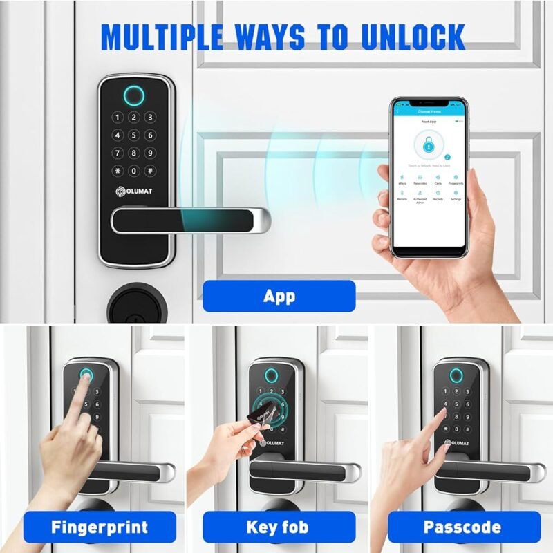 Cerradura Inteligente Olumat con Asa y Acceso Wi-Fi para Puertas - Imagen 2