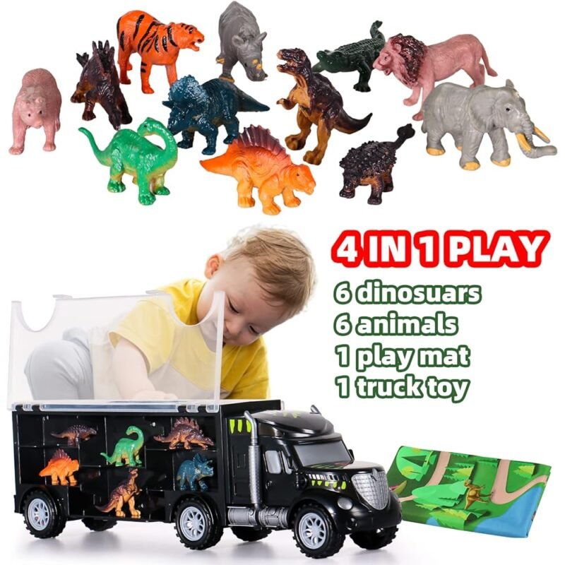 YOPTOTE Juguetes de Dinosaurio 4 en 1 para Niños de 3 a 5 Años - Imagen 3