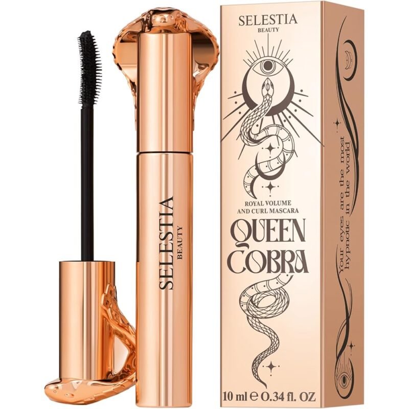 SELESTIA BEAUTY Royal Volume and Curl Mascara Queen Cobra Negro