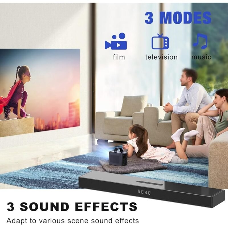 Barras de sonido 15 pulgadas con subwoofer y Bluetooth para TV - Imagen 5