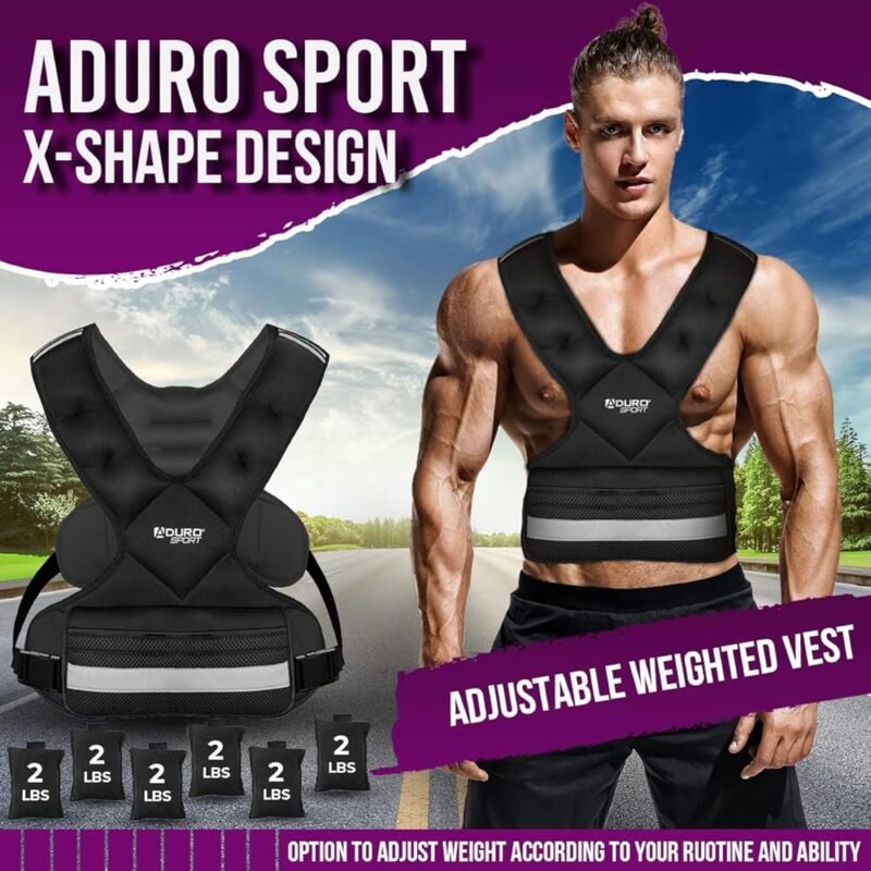 Aduro Sport Chaleco de Peso Ajustable para Entrenamiento 20-32 lbs - Imagen 2