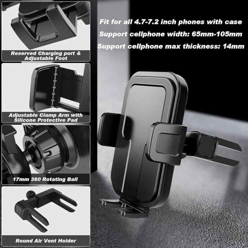 SUNCARACCL Soporte para teléfono celular de automóvil Jeep Wrangler - Imagen 3