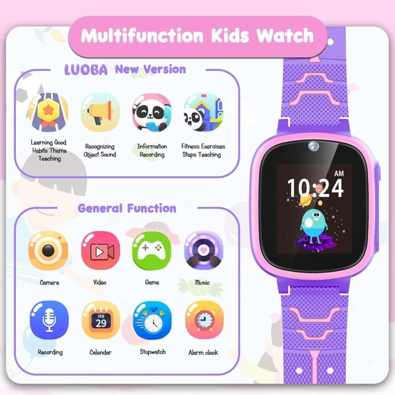 Reloj Inteligente Luoba para Niños con Pantalla Táctil y Juegos Educativos - Imagen 2