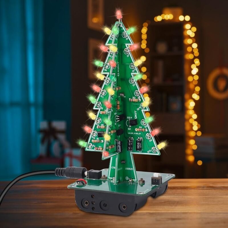 IS Icstation Kit de Soldadura de Árbol de Navidad 3D con LED