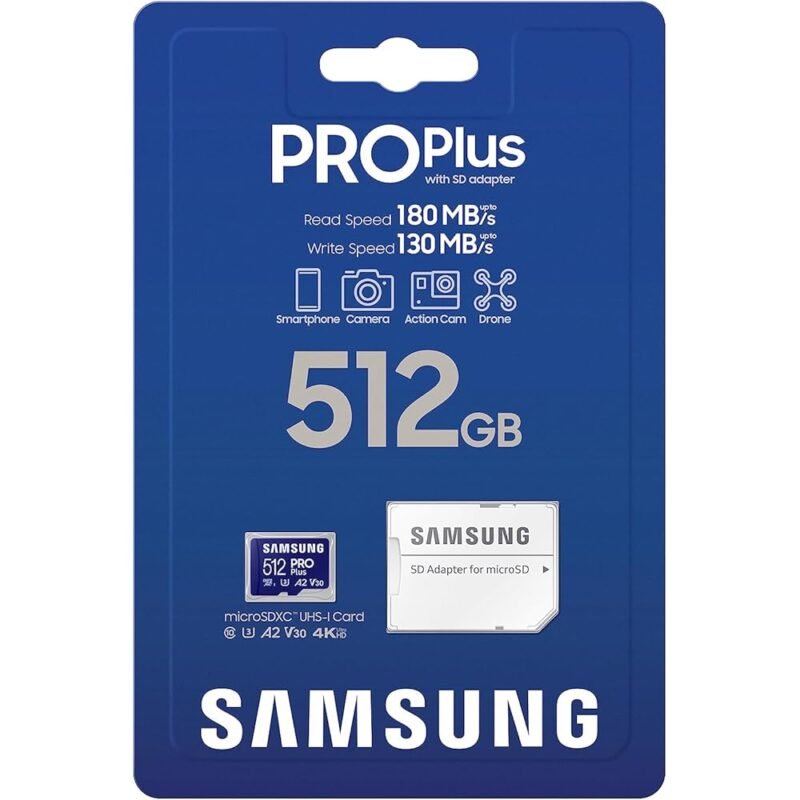 SAMSUNG tarjeta microSD PRO Plus 512 GB adaptador 4K UHD - Imagen 8