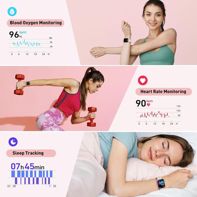 Gydom Smart Watch para Mujeres con Alexa Monitor de Salud y Deportes - Imagen 4