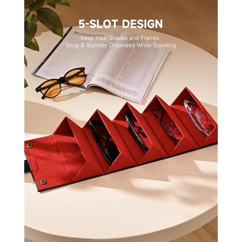 CO-Z Organizador de Lentes de Sol de Viaje con Funda Plegable - Imagen 3