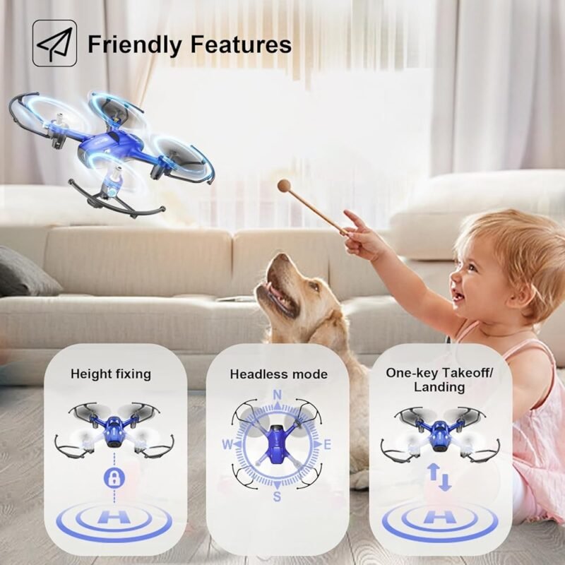 Wipkviey Mini Dron para Niños Con Luces y Control Remoto - Imagen 2