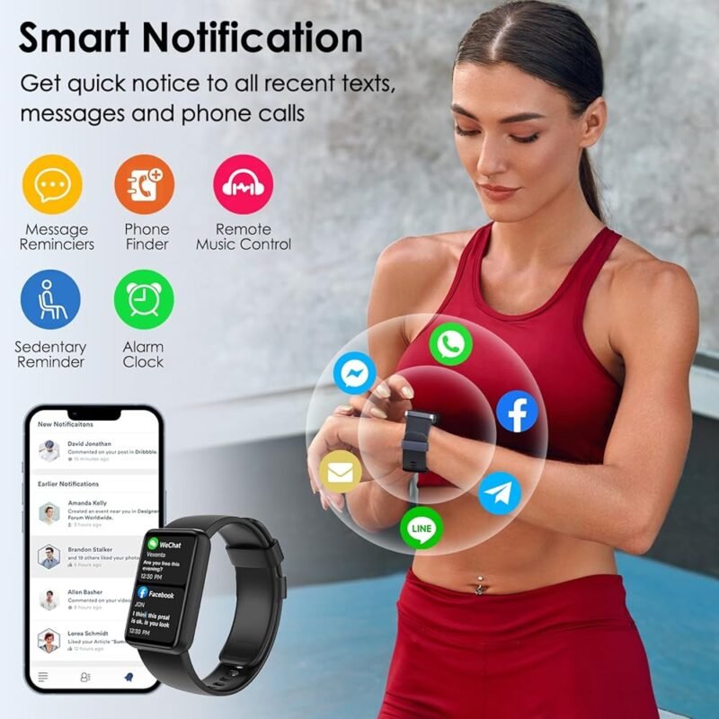 KEEPONFIT Monitor de Actividad Física Pantalla Táctil 1.57 Pulgadas - Imagen 3