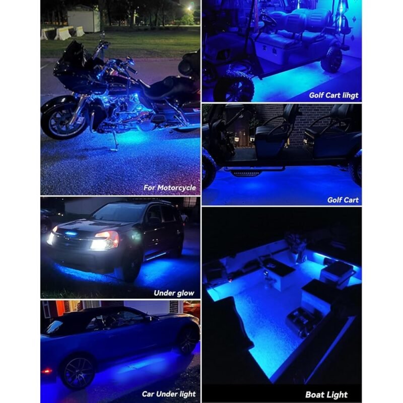 Keiurot Tira de luz LED azul 12 V impermeable para automóviles y más - Imagen 5