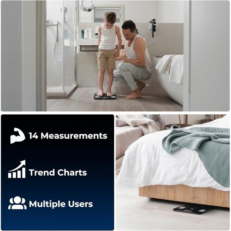COUNTO Báscula Inteligente Escala Digital para Medir Parámetros Corporales - Imagen 3