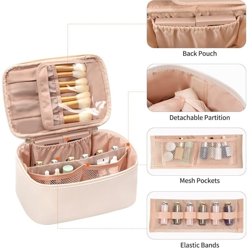 OCHEAL Bolsa de Maquillaje Portátil Organizador de Cosméticos para Viajes - Imagen 5