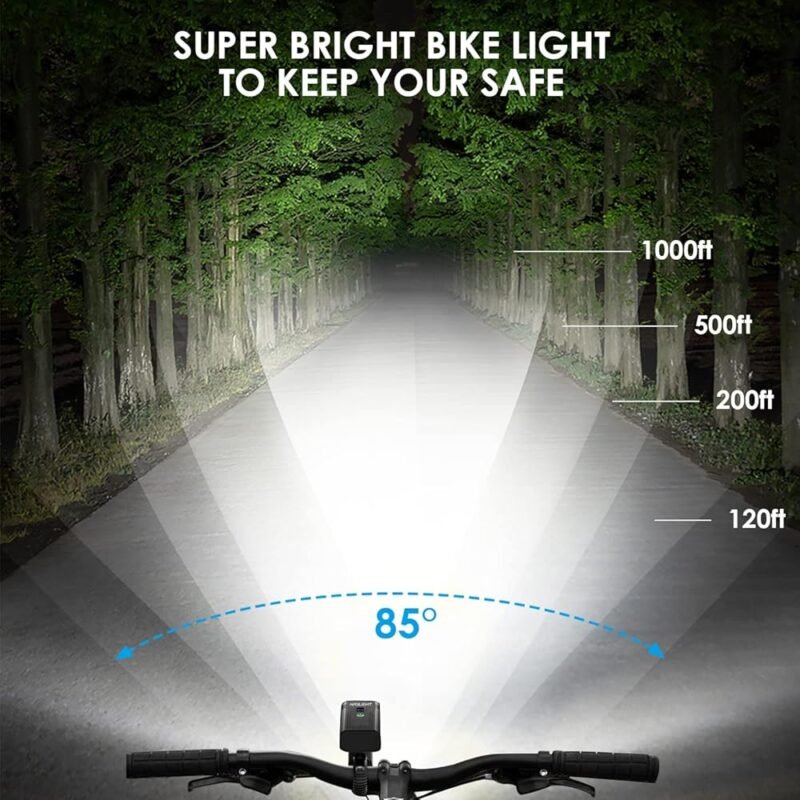 KASLIGHT Luces de Bicicleta LED Recargables 10000 Lúmenes para Noche - Imagen 6