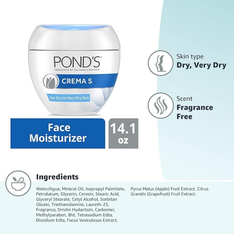 POND'S Crema Hidratante Facial Nutritiva para Piel Seca 14.1 oz - Imagen 9