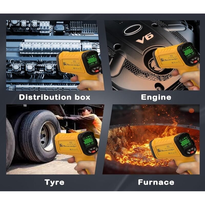 SURPEER Pistola de temperatura infrarroja 2552℉ alta precisión - Imagen 6
