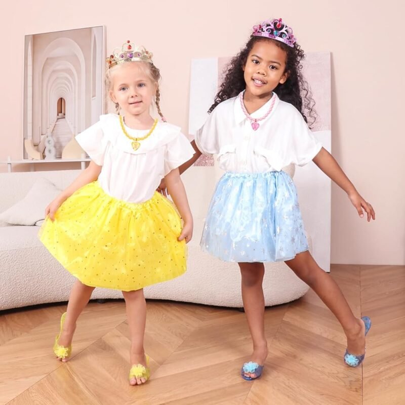 MELAND Vestido de princesa para niñas con accesorios de disfraces - Imagen 2