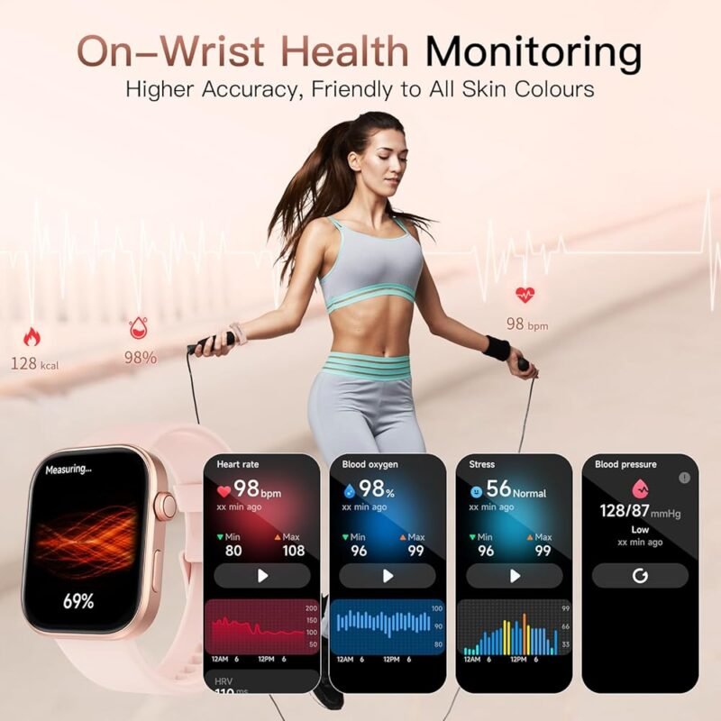 Tensky Smart Watch para Mujeres Android iOS AI Voice 1.99 AMOLEDFitness Tracker - Imagen 4