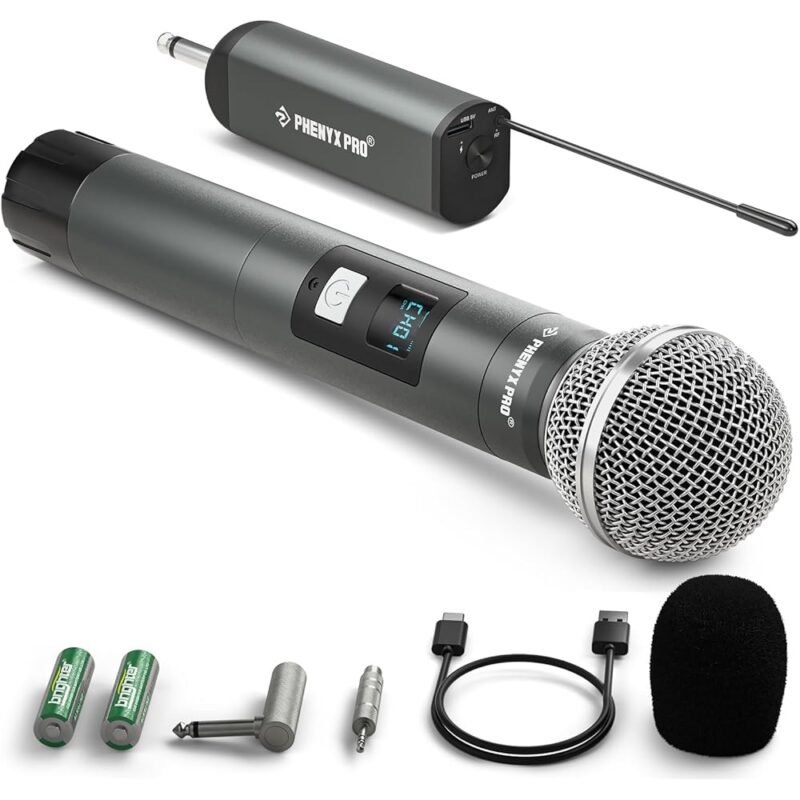 Phenyx Pro Micrófono Inalámbrico Digital para Karaoke DJ y Eventos