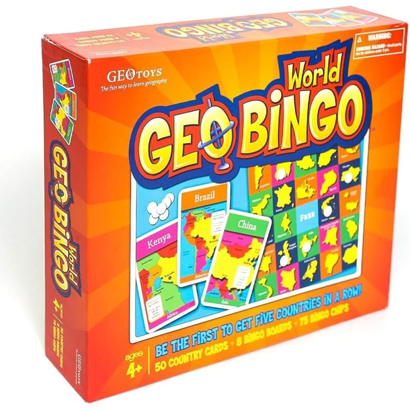 GeoToys GeoBingo Juego de Geografía para Niños y Familias - Imagen 4