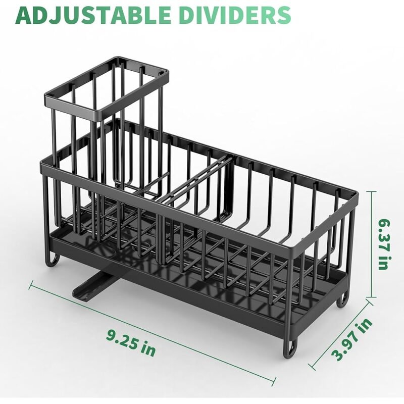 Cisily Soporte de Esponja para Fregadero de Cocina Organizador de Acero Inoxidable - Imagen 5