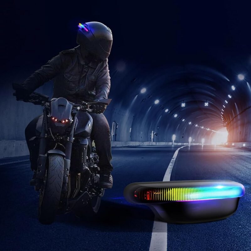 STEEL MATE H2 Luz de freno LED para casco de motocicleta segura y recargable - Imagen 8