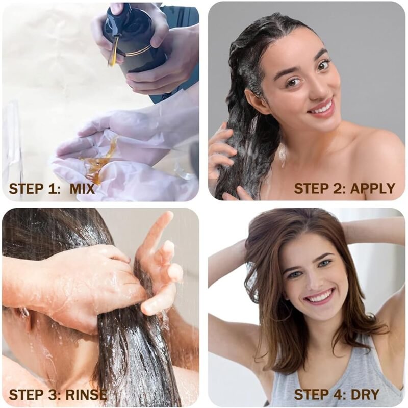 Fedulili Champú Tinte para Cabello Castaño Natural Retoque Raíz 10 Minutos - Imagen 6