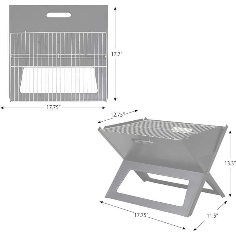 Parrilla de carbón vegetal portátil Fire Sense para disfrutar al aire libre - Imagen 7