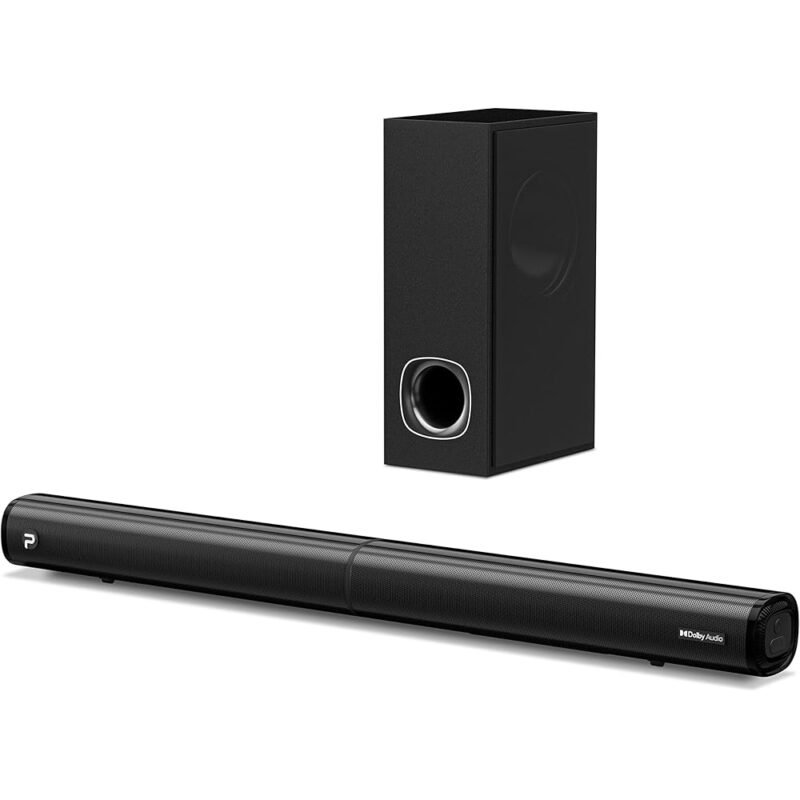 PHEANOO Barra de Sonido 2.1 Canales Dolby Subwoofer HDMI Bluetooth