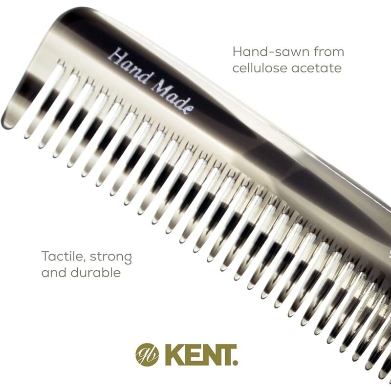 KENT Peine para el cabello de acetato de celulosa para barba y cabello - Imagen 5