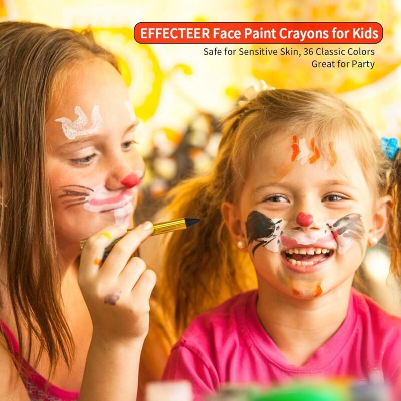 Crayones de Pintura Facial para Niños 36 Barras y 36 Plantillas - Imagen 7