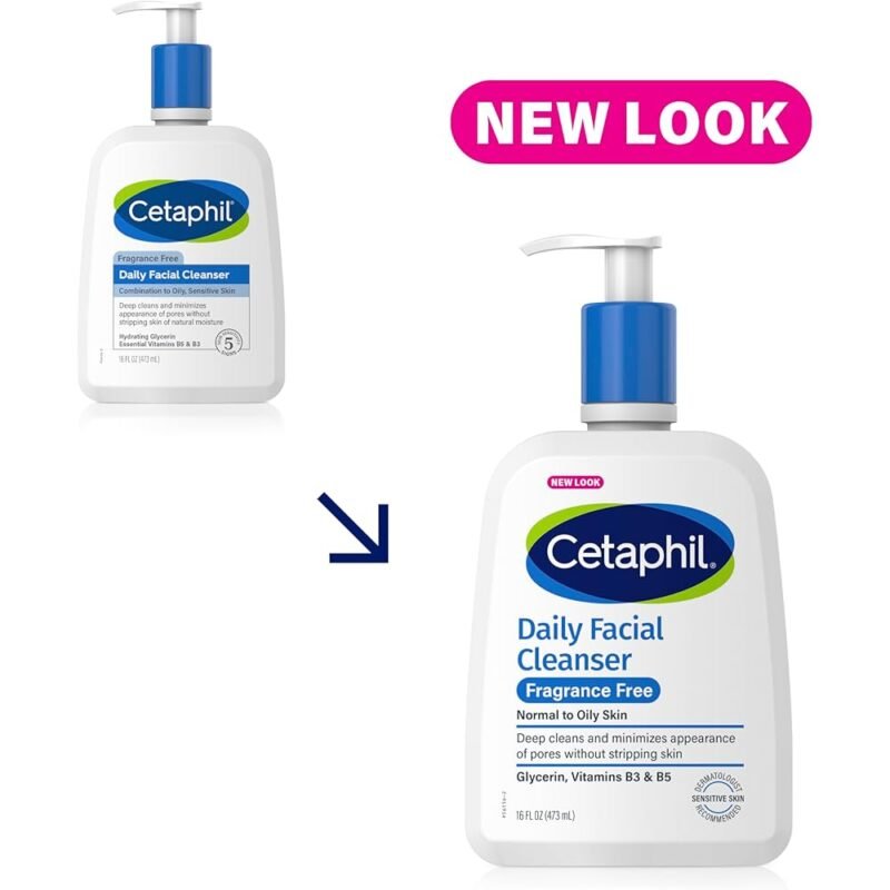 Cetaphil Limpiador Facial Diario Sin Fragancia para Piel Sensible 16 oz - Imagen 3