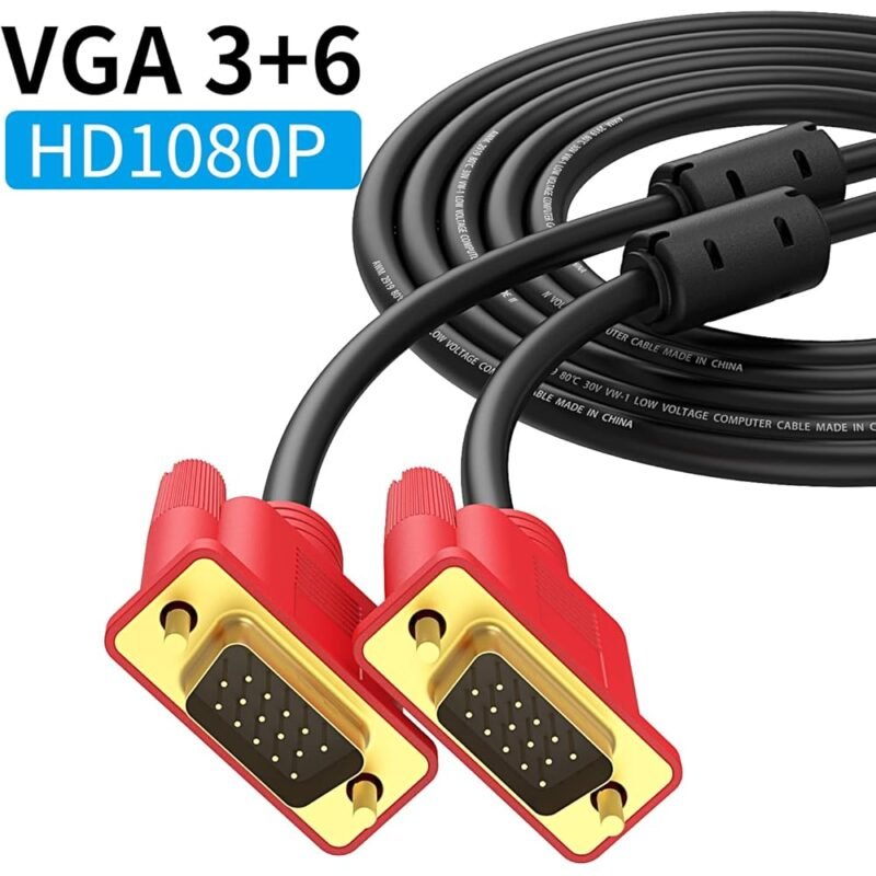 Cable VGA Abireiv de 15 pies VGA a VGA HD15 para Monitor y Proyector - Imagen 2