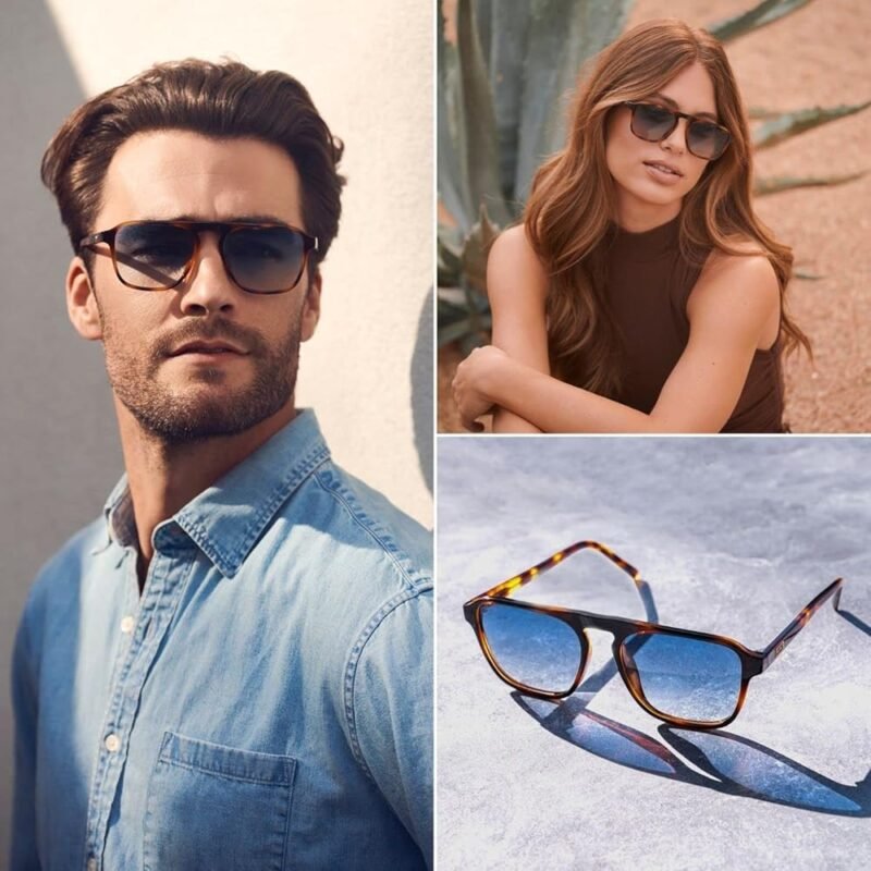 WearMe Pro Gafas de Sol Polarizadas para Hombre Estilo Cuadrado - Imagen 8