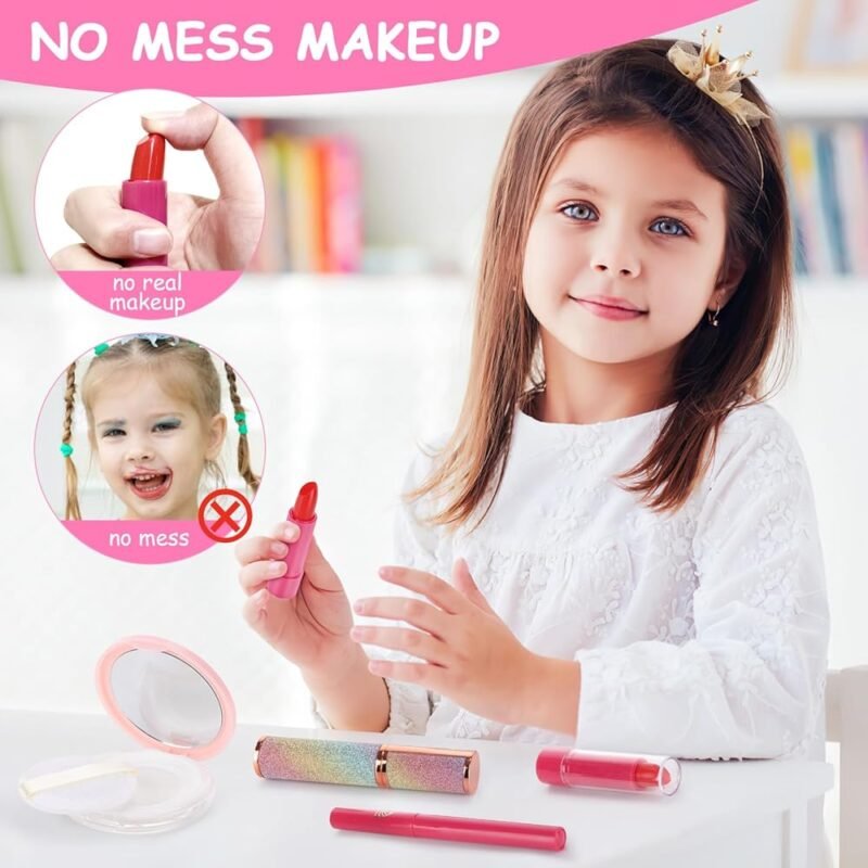 Kit de maquillaje para niñas pequeñas 49 piezas regalo perfecto - Imagen 3