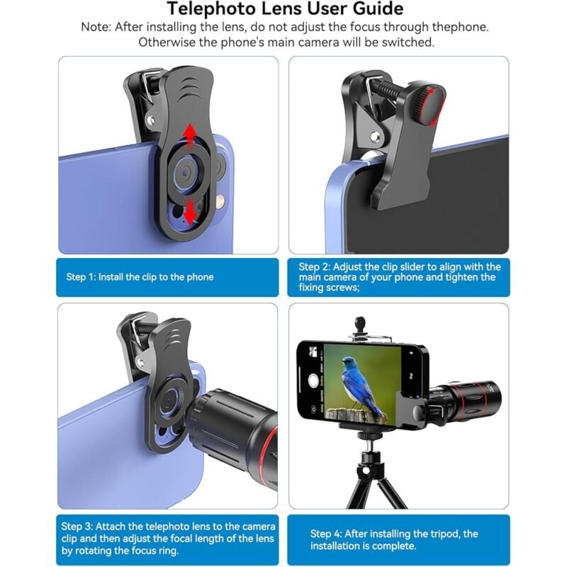Evil Eye Lente Telefoto 18X con Trípode para Smartphones - Imagen 7