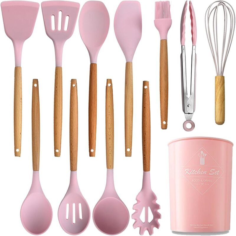 KEIDASON Juego de utensilios de cocina de silicona 12 piezas