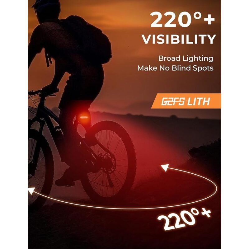 G2FS LITH Luz Trasera Recargable para Bicicleta 150 lm Impermeable IPX6 - Imagen 3