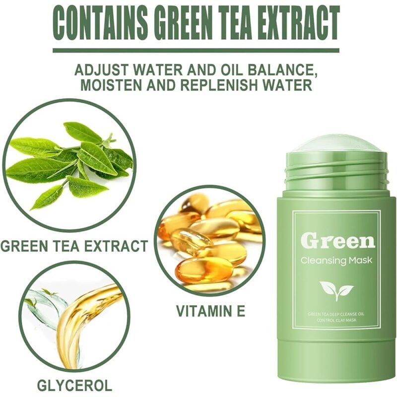 Máscara Facial de Arcilla de Té Verde Hidratante y Purificadora - Imagen 6