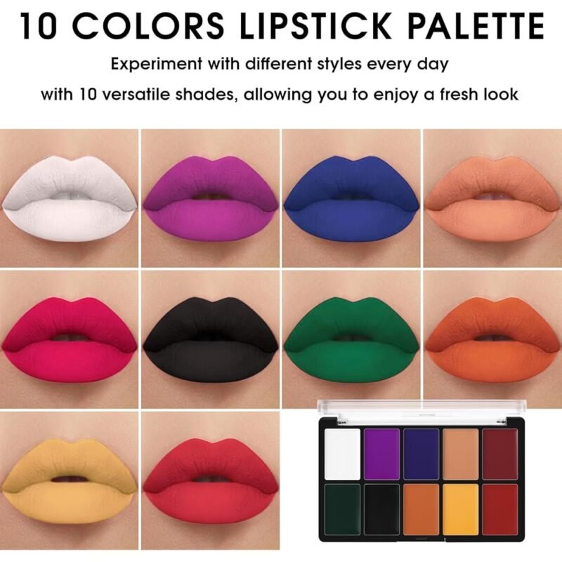 BOBISUKA Paleta de colores de labios crema para looks atrevidos - Imagen 2