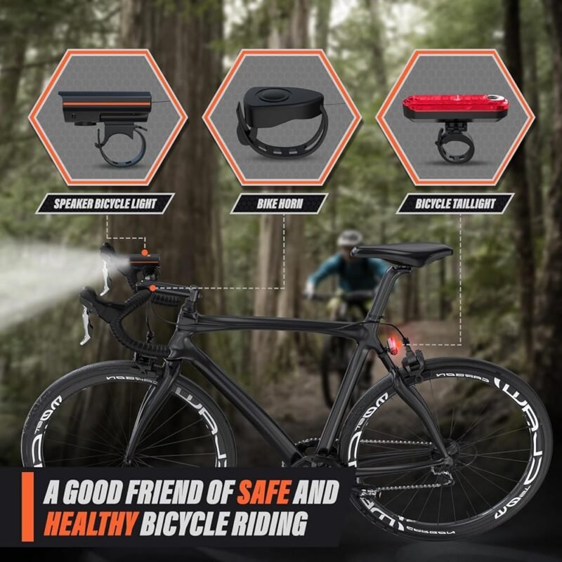 Kunhak Luces de Bicicleta Recargables Ultra Brillantes para Montar de Noche - Imagen 5