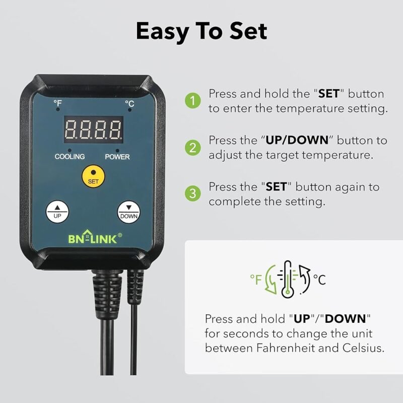 CENTURY Controlador de Termostato Digital para Refrigeración 40-108°F - Imagen 4