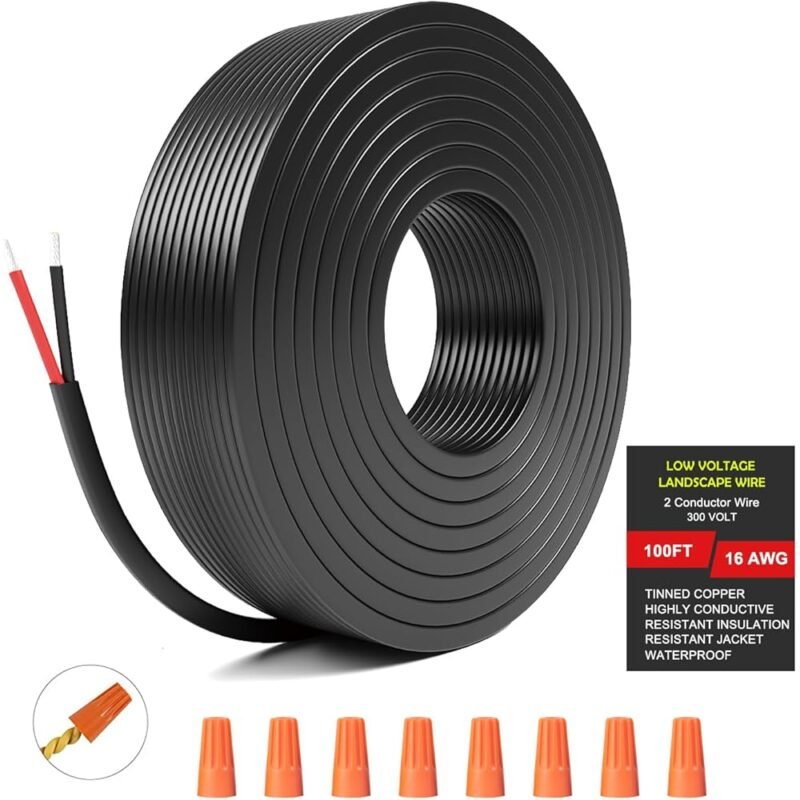 Uboory Cable Eléctrico de Calibre 16 para Bajo Voltaje 12V 300V