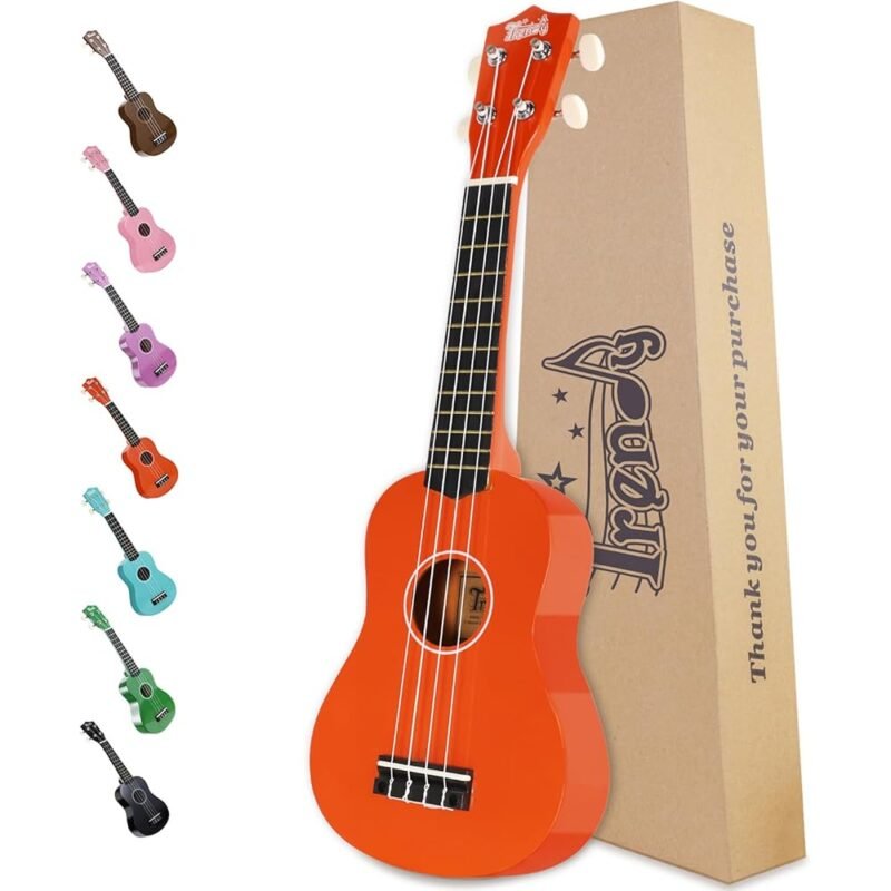 Ukelele Soprano Trendy 21 Pulgadas para Principiantes Color Naranja