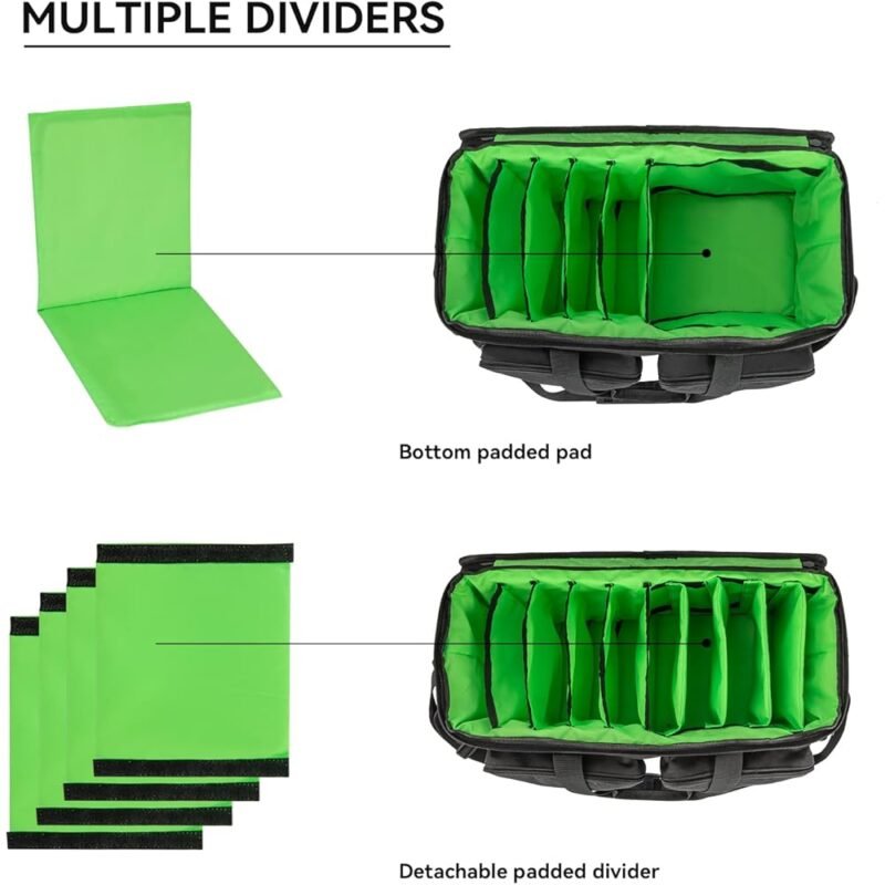 SAVIOUR Bolsa para Archivos de Cable para DJ con Divisores Ajustables - Imagen 4