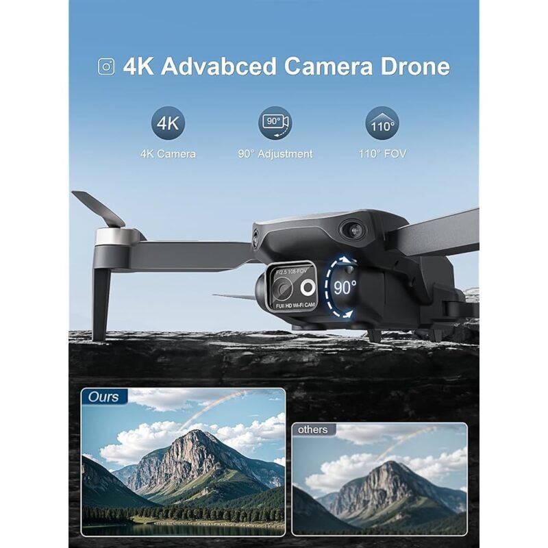 Drone Plegable con Cámara HD 4K para Adultos Cuadricóptero RC - Imagen 3