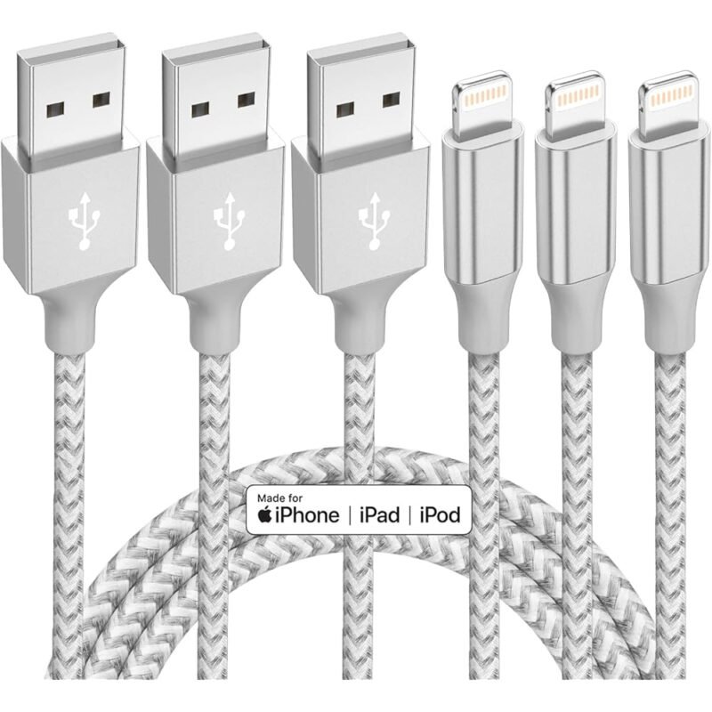 BKAYP Paquete de 3 Cargadores Lightning de 10 Pies para iPhone