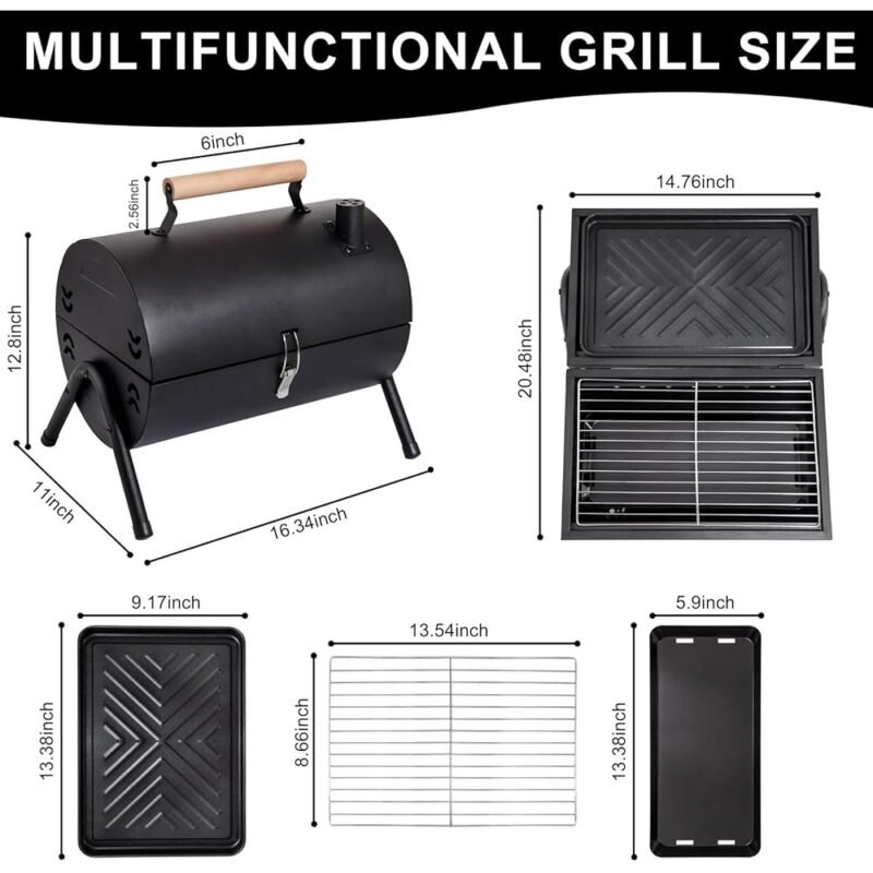 Supernal Parrilla de Carbón Portátil Ideal para Camping y Picnics - Imagen 2