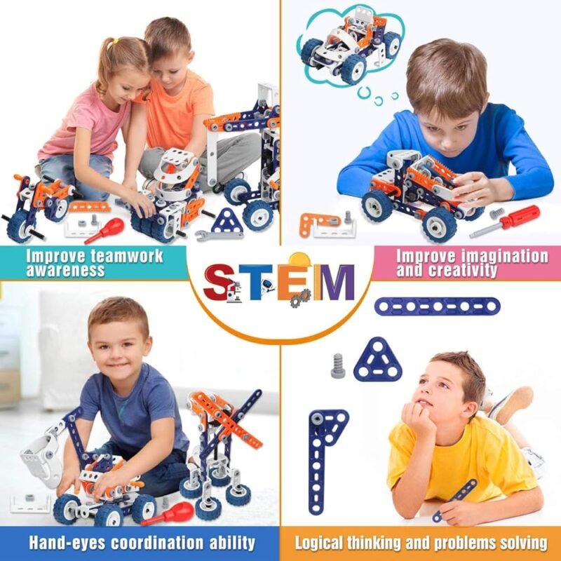 Juego Creativo de Construcción STEM para Niños 12 en 1 - Imagen 5